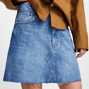 BNWT Zara Woman Premium The Denim Mini Skirt sz XS